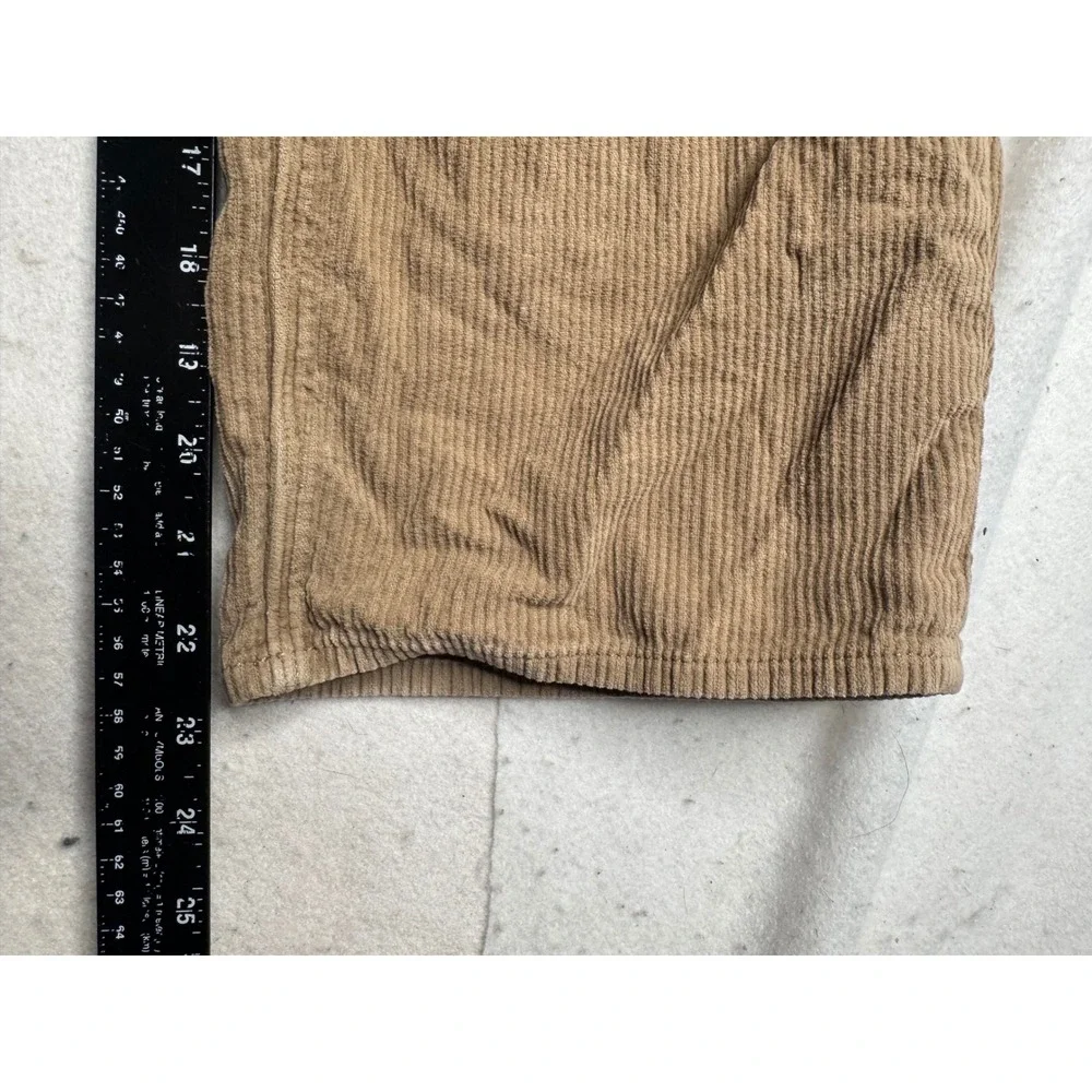 Volcom Billow Tapered Corduroy Pants Mens 27 Tan Khaki Loose Fit Skateboarding